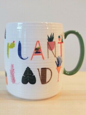 Anthropologie Plant Lady Mug Designed by Black Lamb Studio Anthro Kitchen Gifts